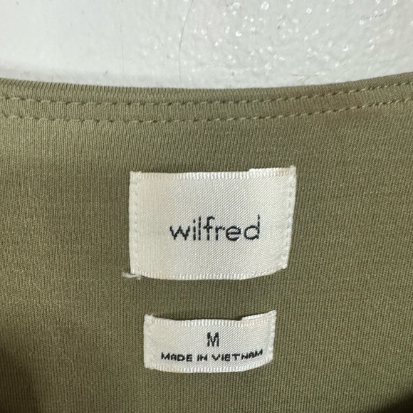 Aritzia Wilfred Lune Olive Green Mini Dress Medium - Picture 4 of 7